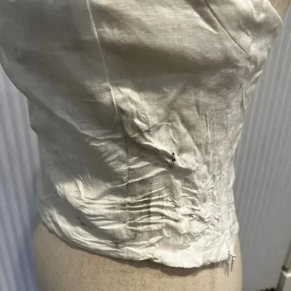 ARITZIA Women's Wilfred Whisper Linen Halter Top Size S In White - Picture 6 of 15